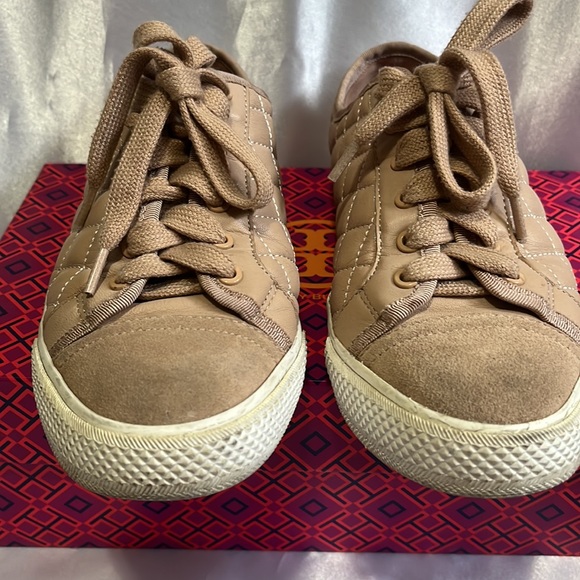 Tory Burch Blush 653 Caspe Quilted Sneaker-Vintage Mestico.Authentic. - Picture 4 of 10